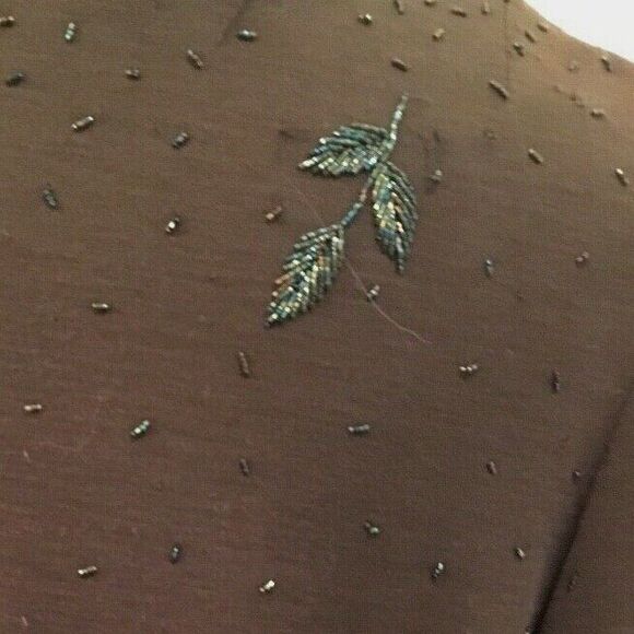 Vintage Grace Taylor Women's Beaded Jacket Size 16.5 US 8 (MEDIUM) Green Wool - Picture 8 of 9